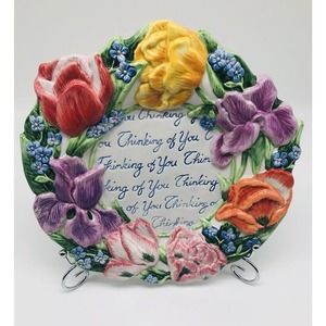 Fitz & Floyd Essentials Plate Spring Handcrafted Bouquet “Thinking of You" A1